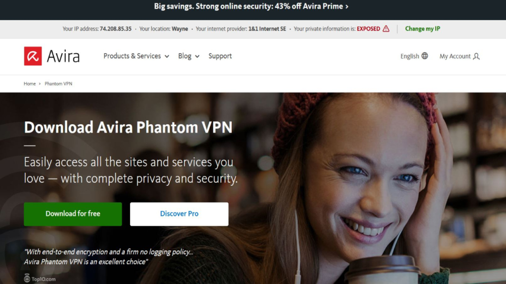 Avira Phantom - تطبيق VPN مجاني