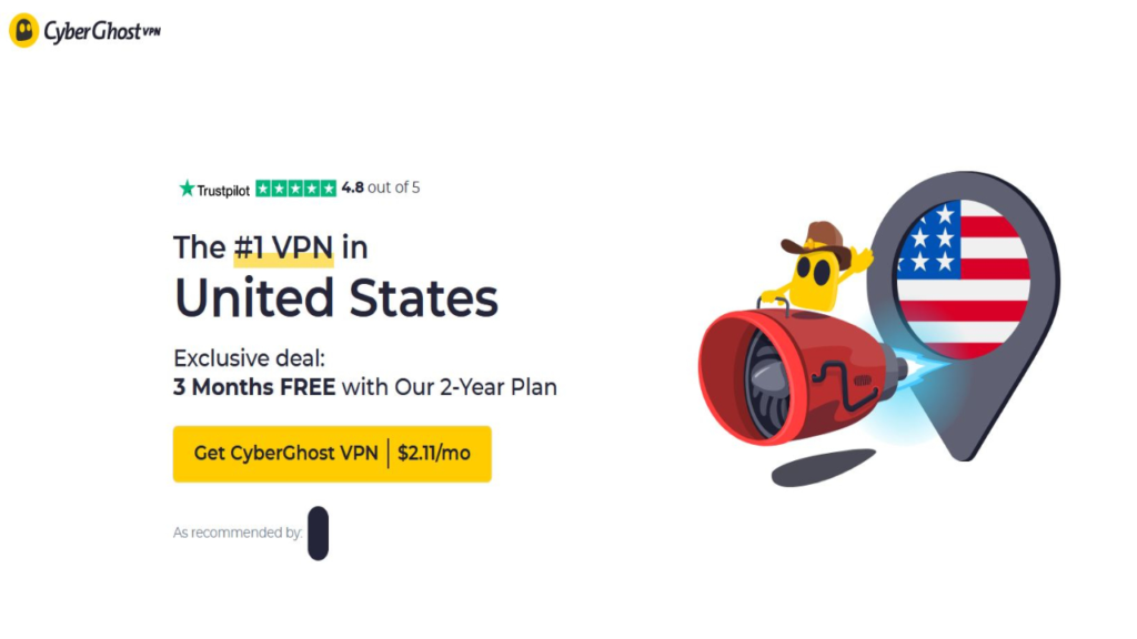 CyberGhost  - تطبيق VPN  مجاني