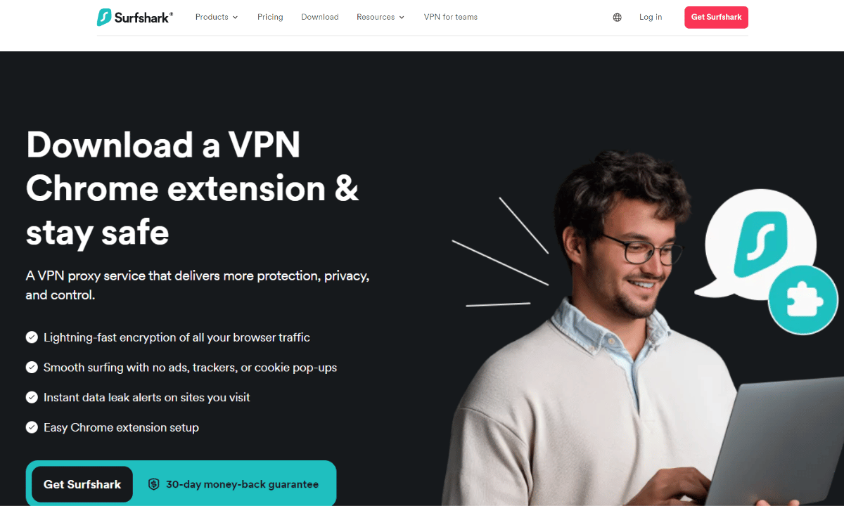Surfshark VPN اضافة VPN لجوجل كروم