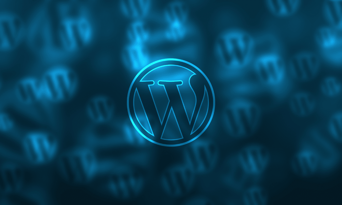 مميزات WordPress وشعار WordPress وخلفية تقنية