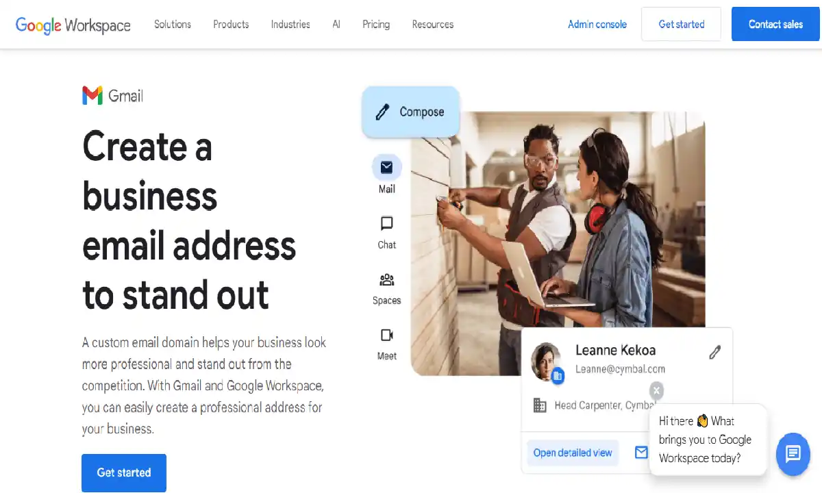  إنشاء بريد إلكتروني احترافي عبر استضافة البريد الإلكتروني من Google Workspace