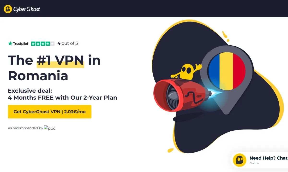 عرض خاص لأفضل برنامج VPN مدفوع CyberGhost VPN مع خصم 