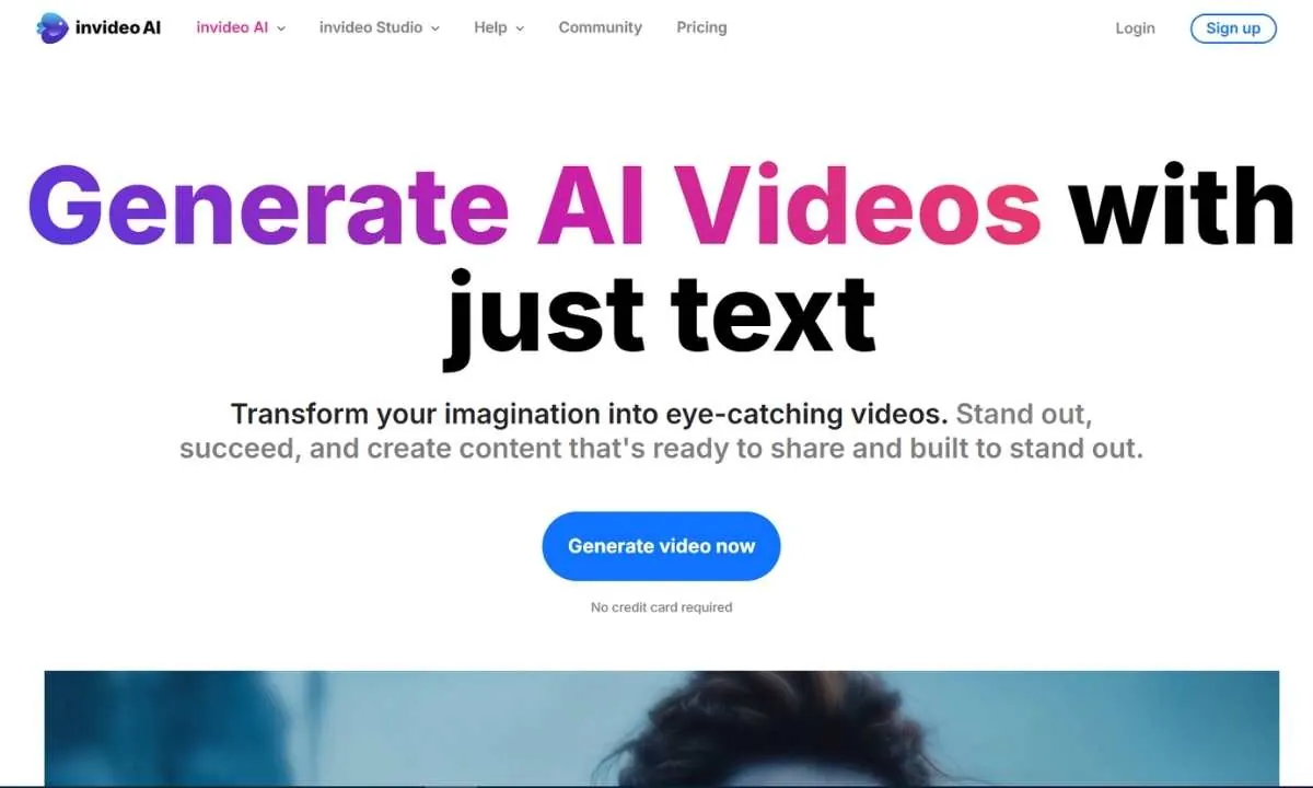 موقع Invideo AI لتحويل الصور إلى فيديو بالذكاء الاصطناعي