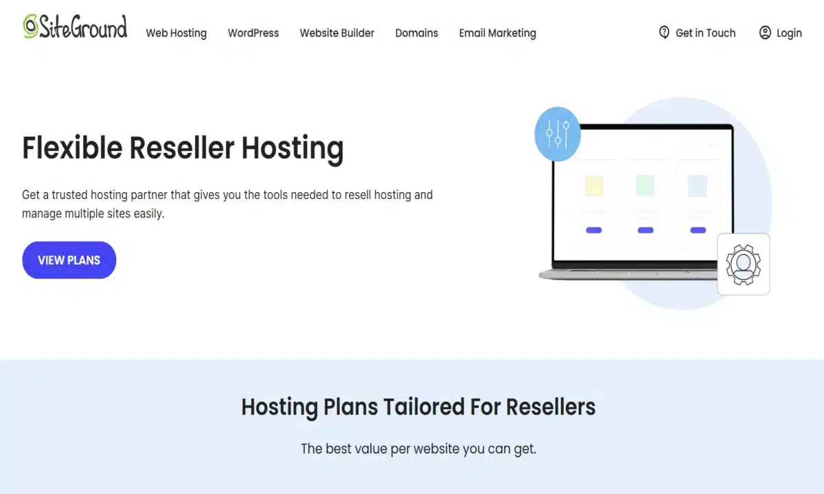صفحة SiteGround لخدمات مضيف الويب whm